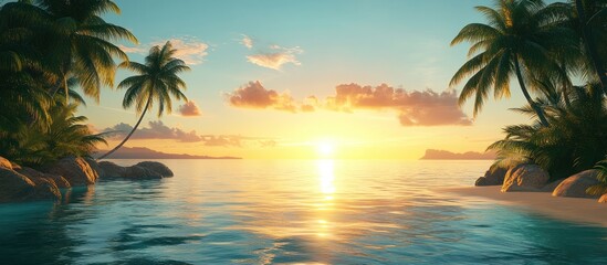 Tropical Sunset Beach Paradise (1)