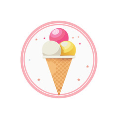 Delicious Ice Cream Cone Illustration