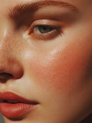 Naklejka premium Woman with freckles