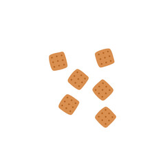 Pet dry food illustration. Pet shop cat product. Flat cartoon snack for animal.