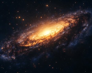 Obraz premium A visually striking image depicting a vibrant galaxy in space