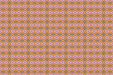 Seamless Tile Geometric Wallpaper Shape Symmetric Art Perspective Template Textile Graphic Fabric Visual Luxury Texture Endless Design Interior Digital Background Cloth Decoration Fashion Pattern.