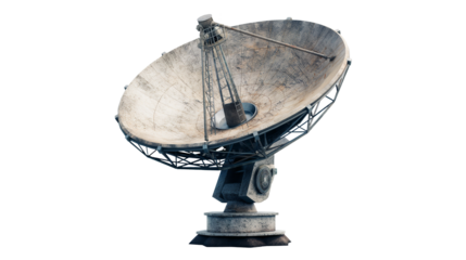 Satellite isolated on white and transparent background, cut out png