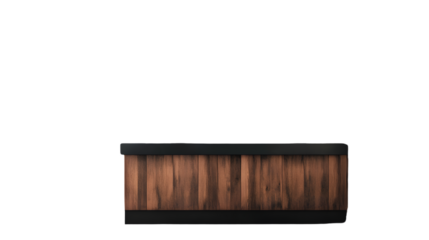 Modern professional office workspace with laptop, notepad, coffee, pen, and green plant