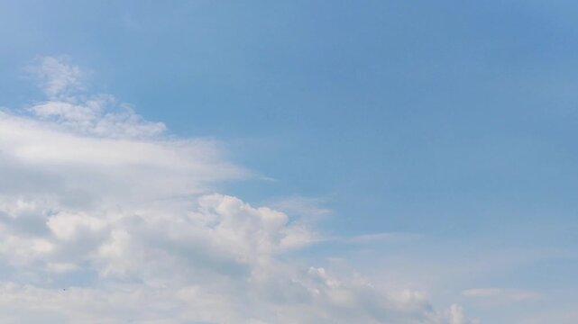 4k timelapse footage of clouds in the shape of rolling cabbages that are so beautiful in the blue sky