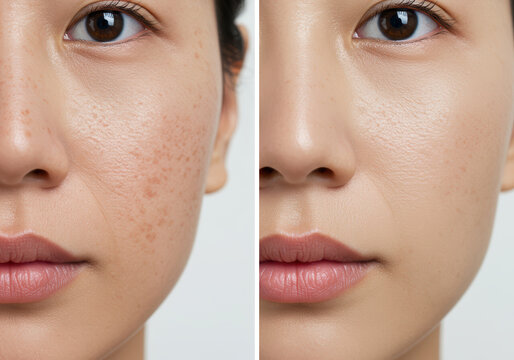 シミ・毛穴の変化をとらえた美容効果の比較ビフォーアフター
