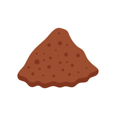 Pile of earth. Design element for garden and vegetable garden, agriculture, farm. Vector illustration.