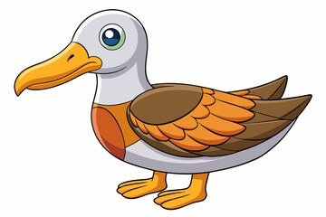duck cartoon isolated on white