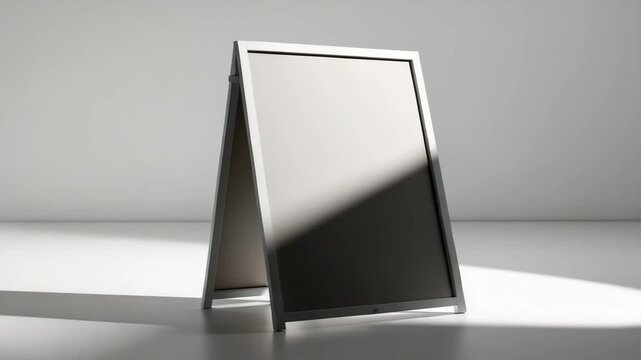 Folding Signboard Mockup Template with area for your logo or graphic design.