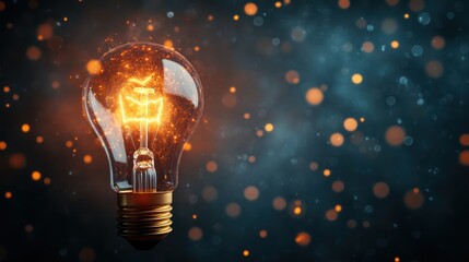 Illuminating brilliance: a radiant lightbulb concept shining with innovative inspiration