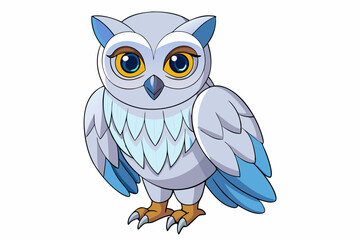 owl on white background
