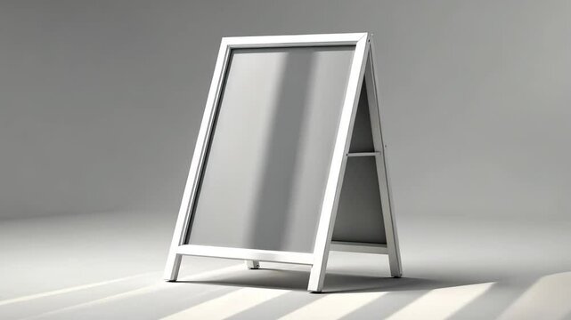 Folding Signboard Mockup Template with blank area for your logo or graphic design.
