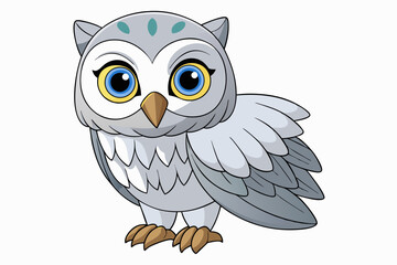 owl on white background