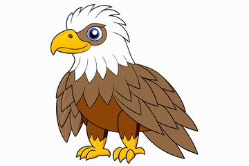 eagle cartoon isolated on white