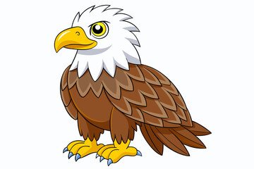 eagle cartoon isolated on white