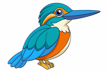 vector illustration of a cartoon parrot
