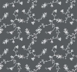 seamless lace floral ornament, vector illustration