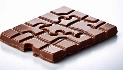 chocolate bar on white background