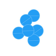 Medical pill icon. Vector illustration.