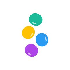 Medical pill icon. Vector illustration.