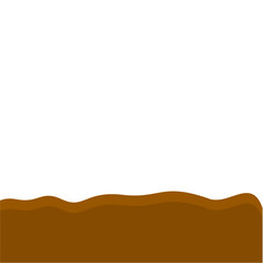 Flat Style Brown Soil Layer