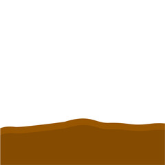 Flat Style Brown Soil Layer