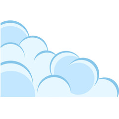 Blue cloud comic cartoon corner decoration