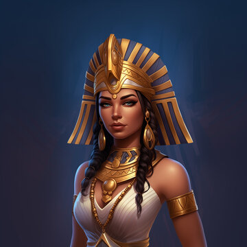 Cleopatra ancient egypt character slot game art