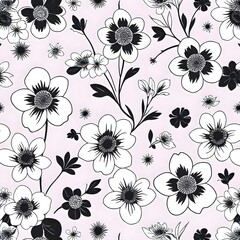 Seamless traditional fabric pattern with intricate timeless designs.