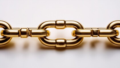 Fototapeta premium gold chain on a white background