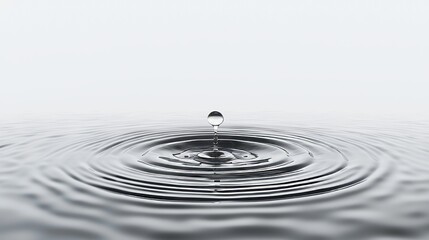 A serene ambiance is created by the gentle waves on a still surface