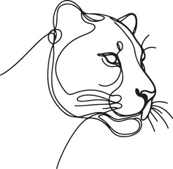Panther Line Drawing