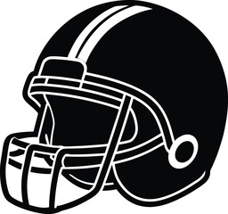 Fototapeta premium American football helmet protection vector design. silhouette helmet vector design.