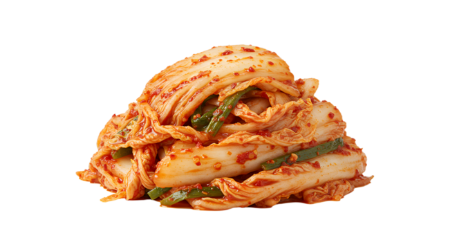Colorful and flavorful pile of savory korean kimchi healthy fermented food