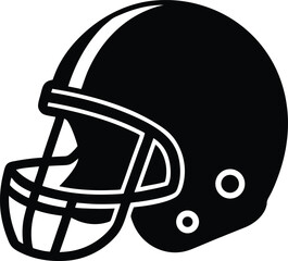 American football helmet protection vector design. silhouette helmet vector design.