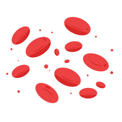 Red Blood Cells: An up-close view of red blood cells floating, a representation of life within the human body.