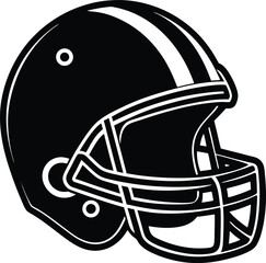 American football helmet protection vector design. silhouette helmet vector design.