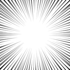 Radial speed lines. Radial speed lines effectively convey a sense of movement and speed, which can make a design more dynamic.