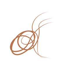 Illustration of brown hair