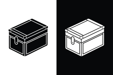 Storage box  icon vector on White Background ,Vector Art Illustration on white background.