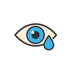 Empathy in a Glance: This illustration portrays a single eye with a teardrop, capturing the essence of emotion, vulnerability, and compassion. 