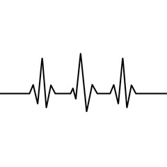 Rhythm of Life: A minimalist representation of a vital heartbeat, capturing the essential rhythm of existence, a visual metaphor for life, health, and well-being.
