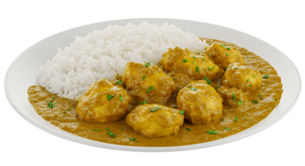 Delicious and flavorful indian curry dish with savory meatballs and aromatic sauce