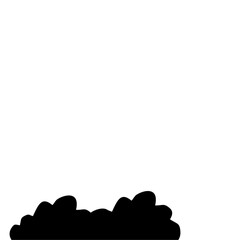 Flat Style Bush Silhouette