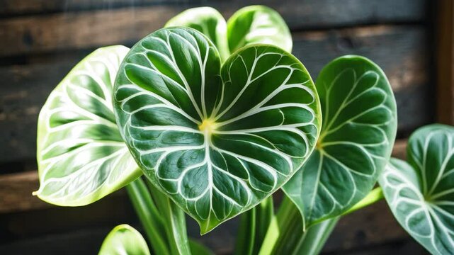 Anthurium crystallinum is a flowering species in the anthurium genus of the Araceae family.
