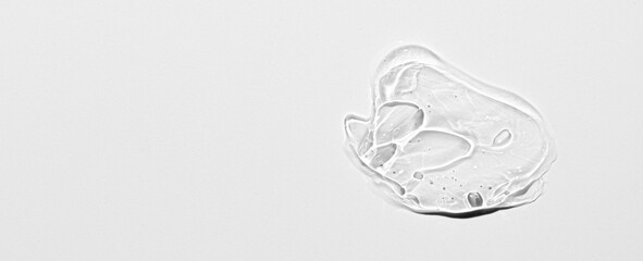 A sample of a moisturizing cosmetic cream or body gel. Copy space