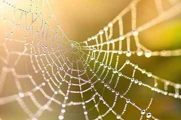 Dew-kissed spiderweb intricate design