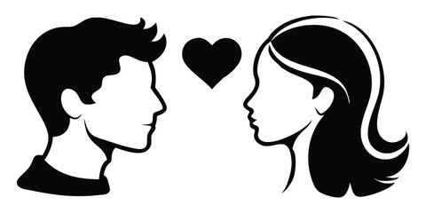 silhouette of a girl and her mother