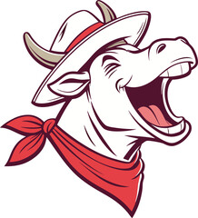 Bandana Cow Stock Illustrations