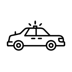 Naklejka premium Police Car Icon for Law Enforcement and Security Themes